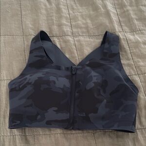 Lululemon camo front zip sports bra